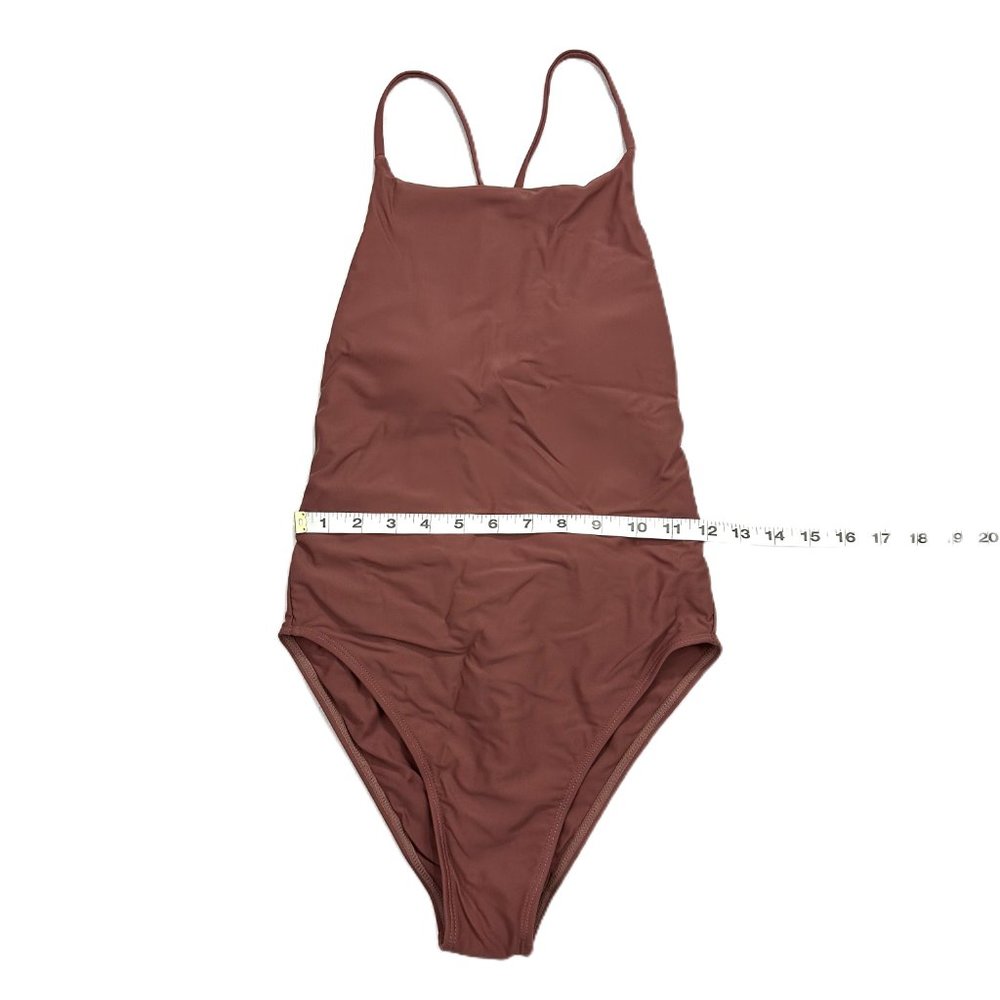 Women’s Open Back Tied Brown Leotard, Size M - Picture 6 of 9